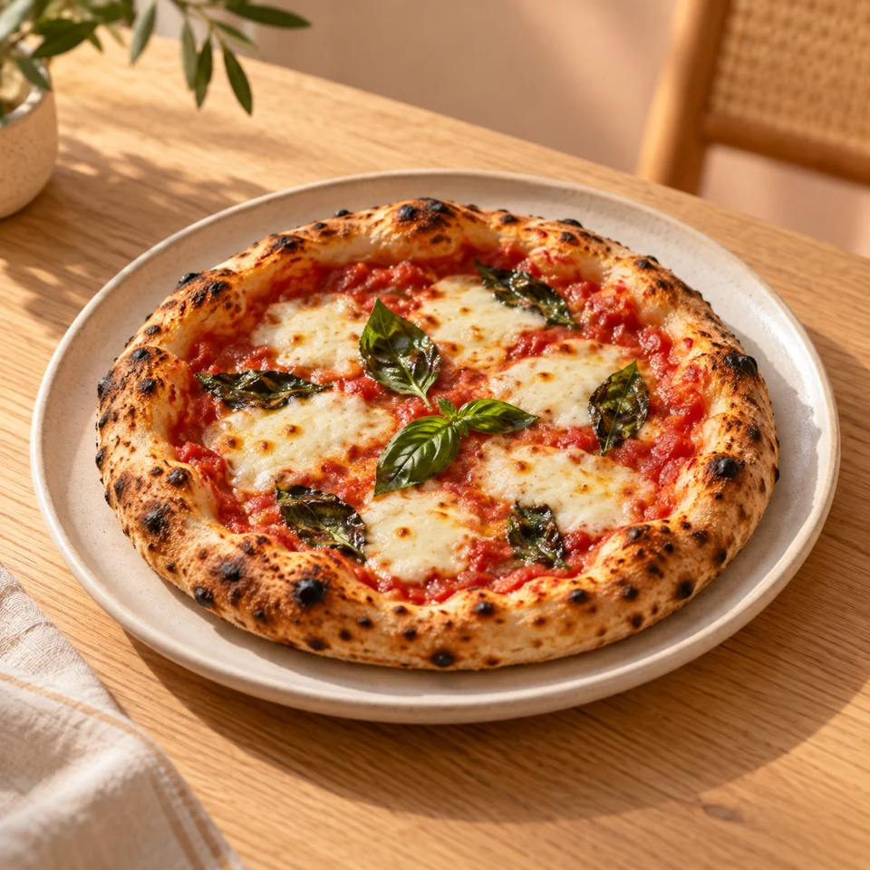 Temsili domatesli ve peynirli pizza fotoğrafı