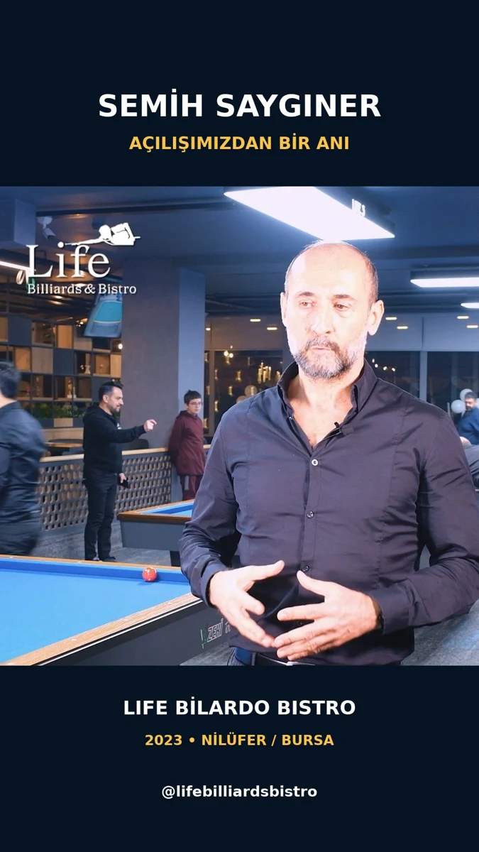 Life Billiards & Bistro Instagram Reels: Semih Saygıner ile bir anı
